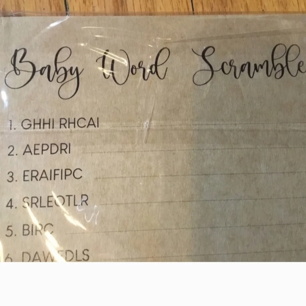 Baby Shower Games Gender0 Neutral - Trivia & Game Cards